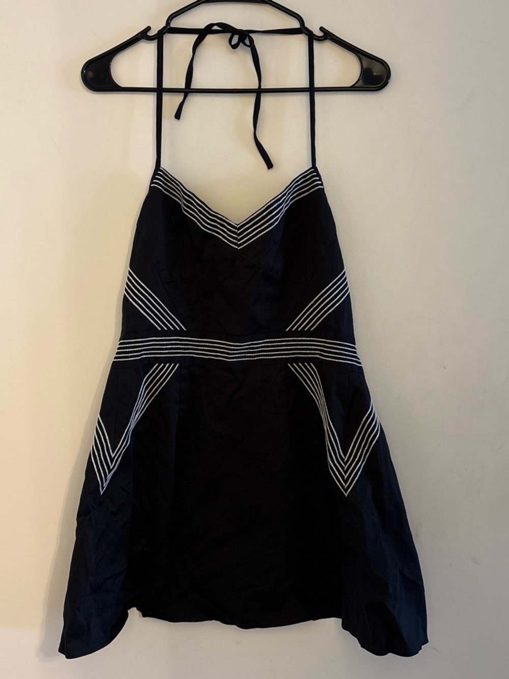 Anna Sui Black and White Halter Top